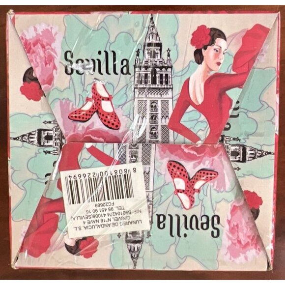 Ole Mosaic Sevilla Spain Flamenco Dancer, Espresso Demitasse Cup & Spoon - Picture 2 of 3